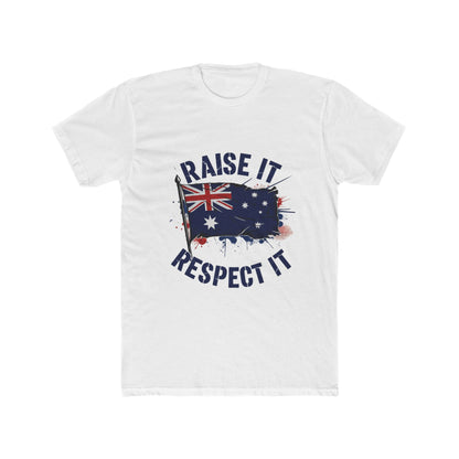 Raise It Respect It Australian Flag Unisex Cotton Crew Tee T-Shirt