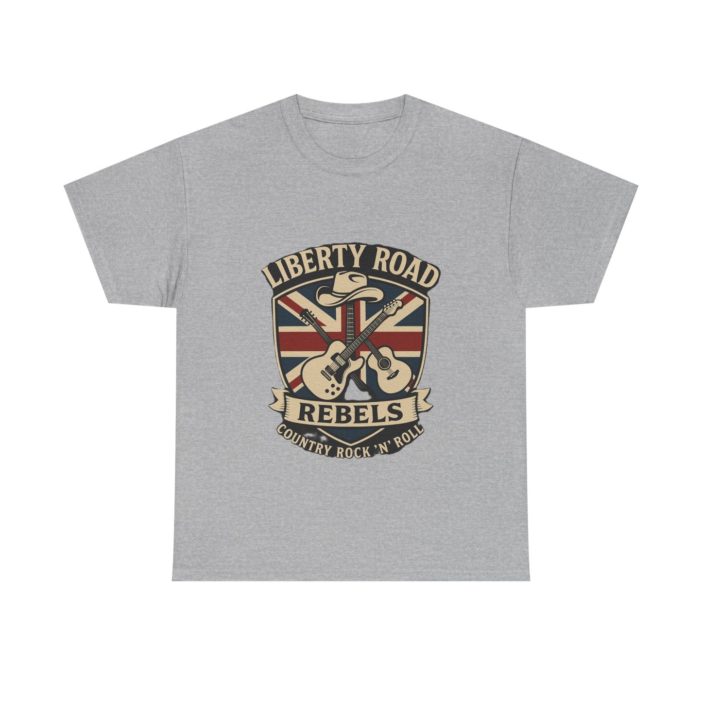 Liberty Road Rebels Britannia Rock 'n' Roll Rebels Tee Unisex Heavy Cotton T-Shirt