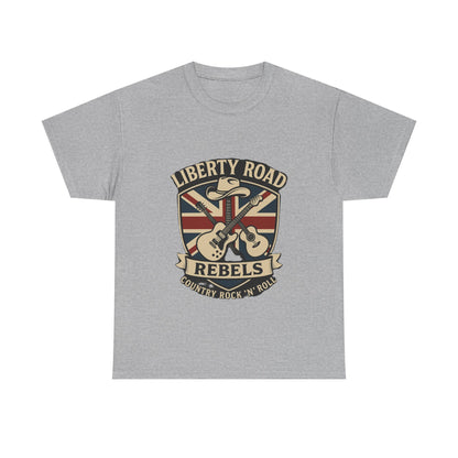 Liberty Road Rebels Britannia Rock 'n' Roll Rebels Tee Unisex Heavy Cotton T-Shirt