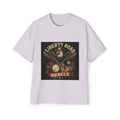 Liberty Road Rebels Vintage Americana Style Oversized Tee T-Shirt