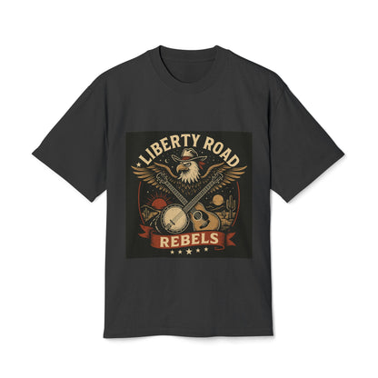 Liberty Road Rebels Vintage Americana Style Faded Tee T-Shirt
