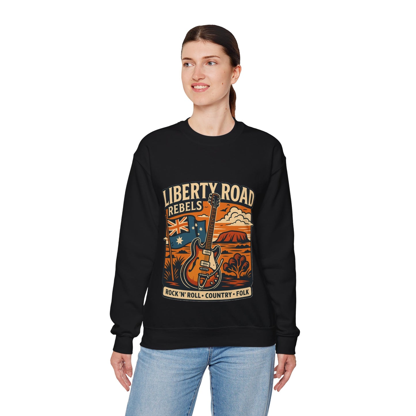 Liberty Road Rebels Australiana Cozy Crewneck Sweatshirt