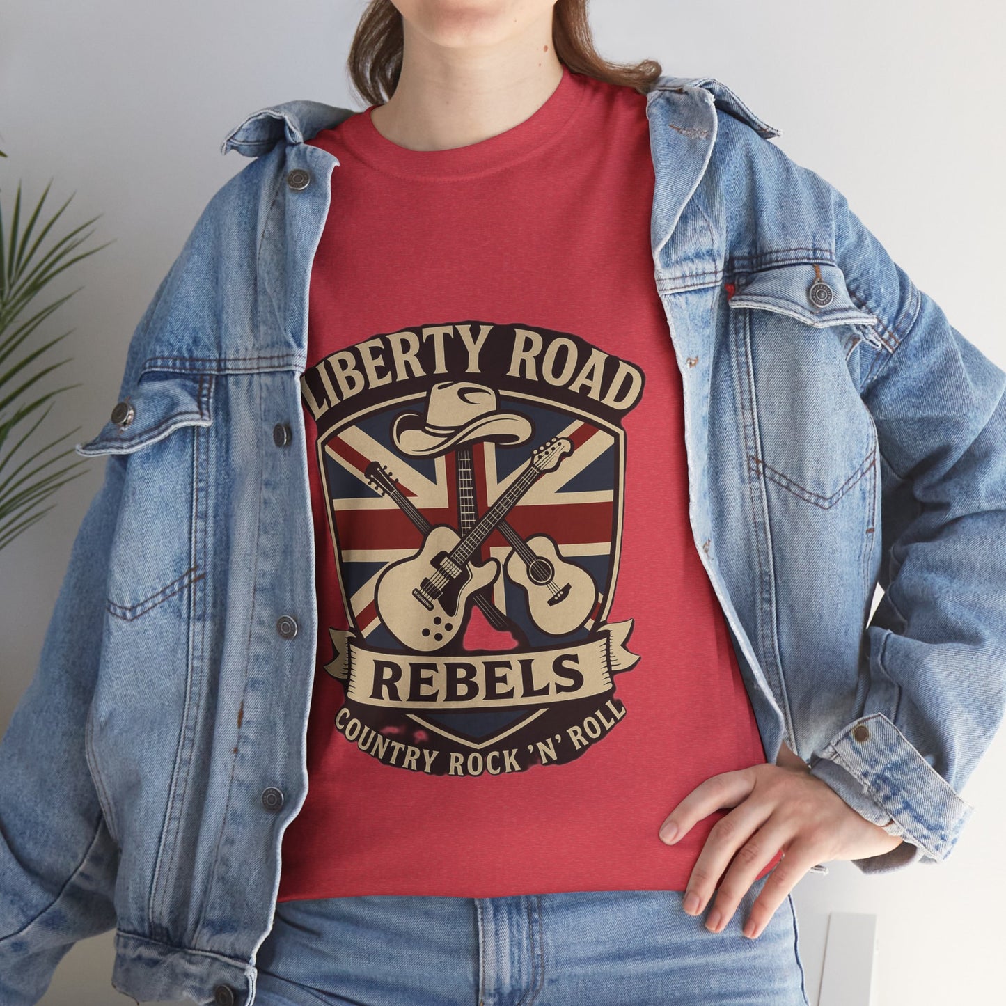Liberty Road Rebels Britannia Rock 'n' Roll Rebels Tee Unisex Heavy Cotton T-Shirt