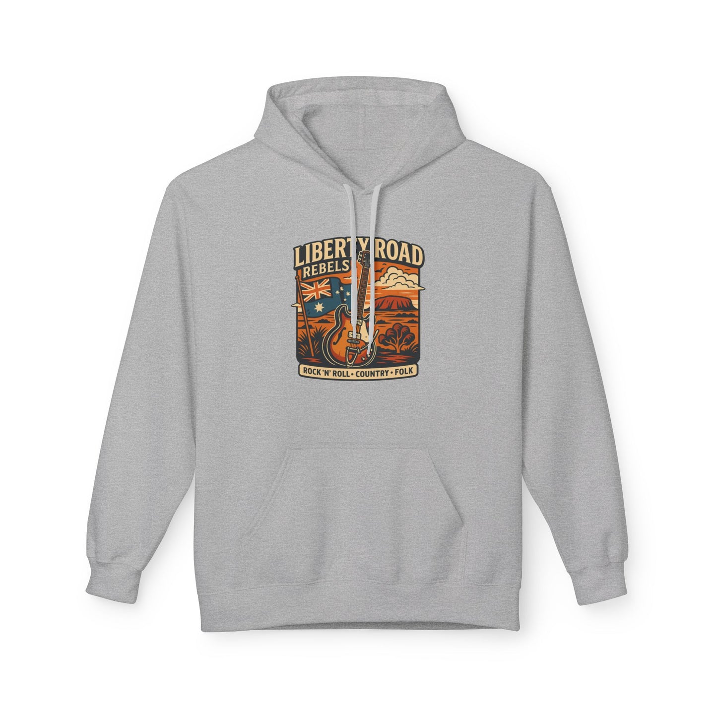 Liberty Road Rebels Vintage-Inspired Australiana Hoodie Cozy Sweatshirt