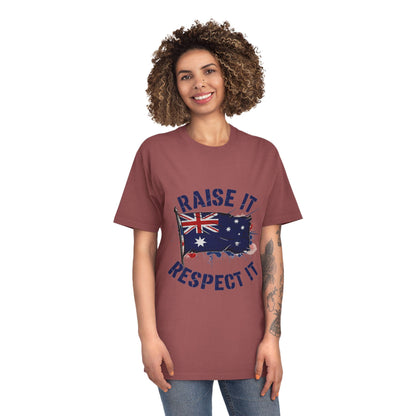 Raise It Respect It Australian Pride Unisex Faded T-Shirt