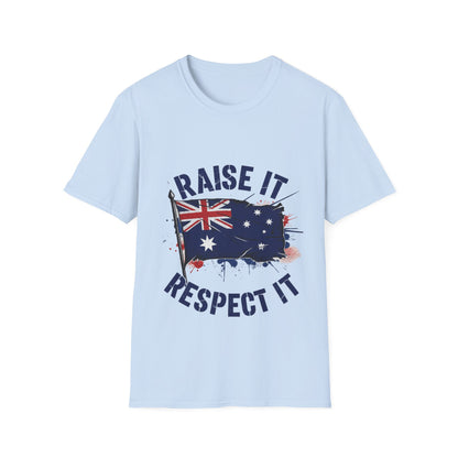 Raise It Respect It Australia Flag Unisex T-Shirt Tee