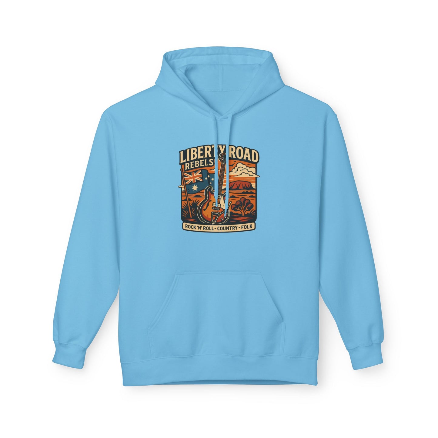 Liberty Road Rebels Vintage-Inspired Australiana Hoodie Cozy Sweatshirt