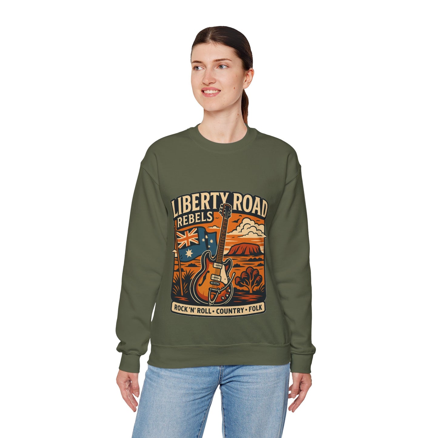 Liberty Road Rebels Australiana Cozy Crewneck Sweatshirt