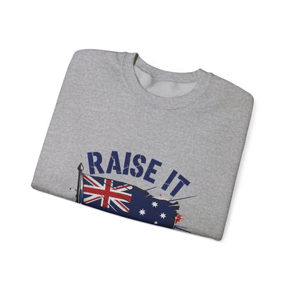 Raise It Respect It Australia Flag UniSex Crewneck Sweatshirt