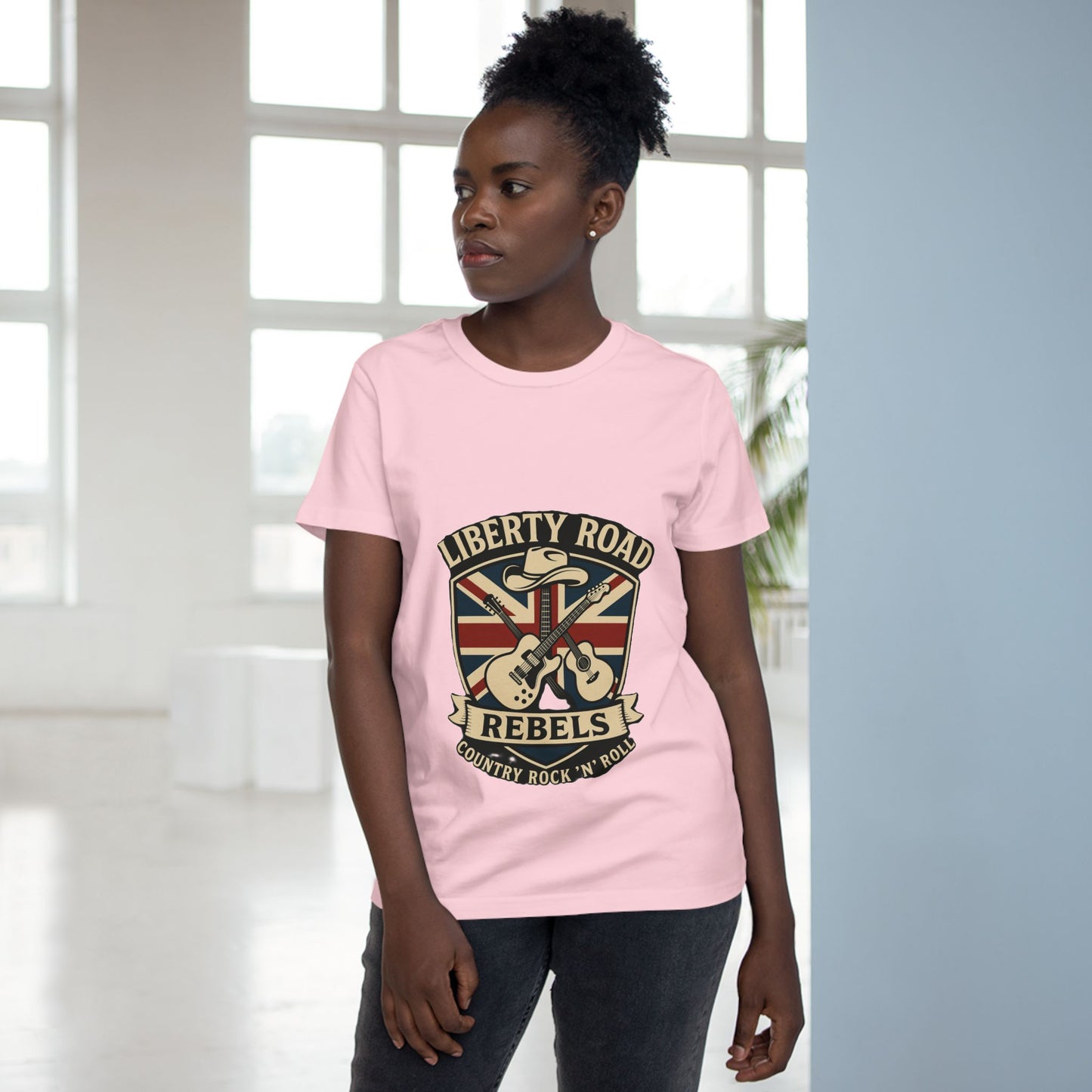 Liberty Road Rebels Britannia Rock 'n' Roll Tee Women's Graphic T-Shirt