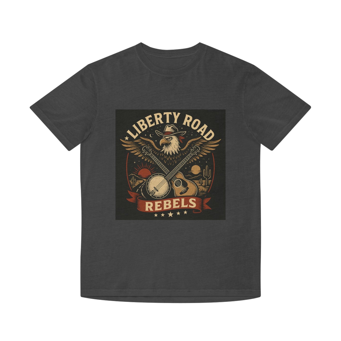 Liberty Road Rebels Vintage Americana Style Unisex Faded Tee T-Shirt