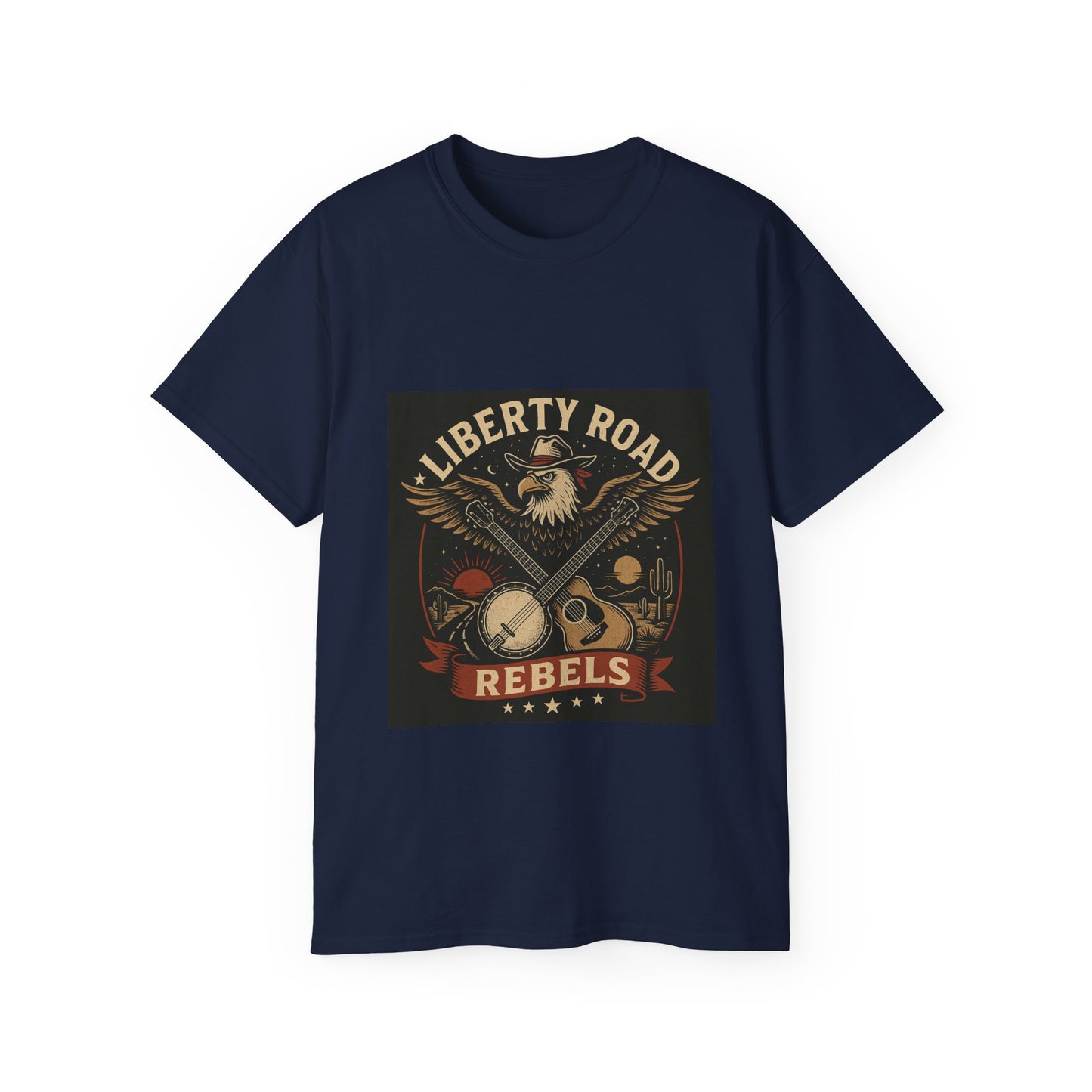 Liberty Road Rebels Vintage Americana Style Unisex Tee T-Shirt