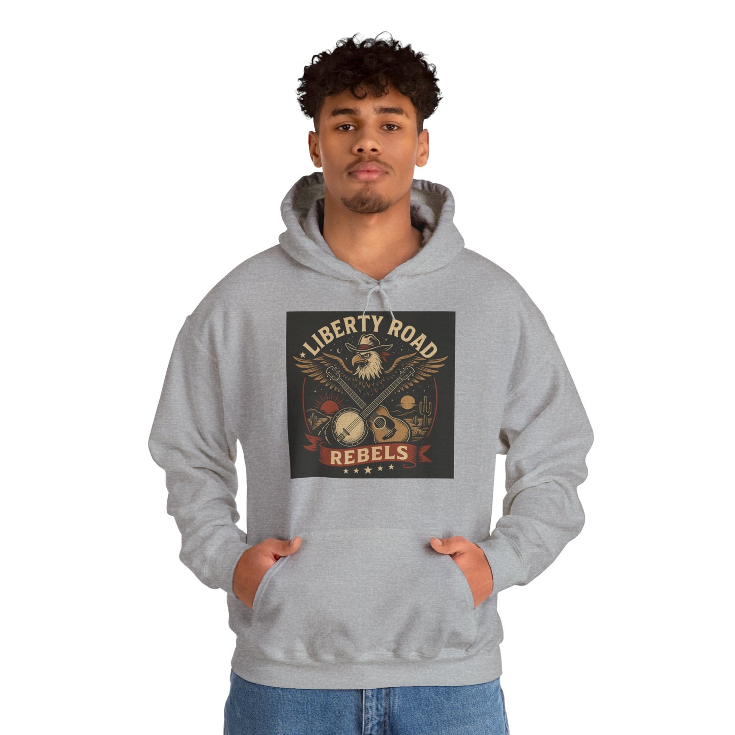 Liberty Road Rebels Vintage Americana Style Sweatshirt Unisex Hoodie