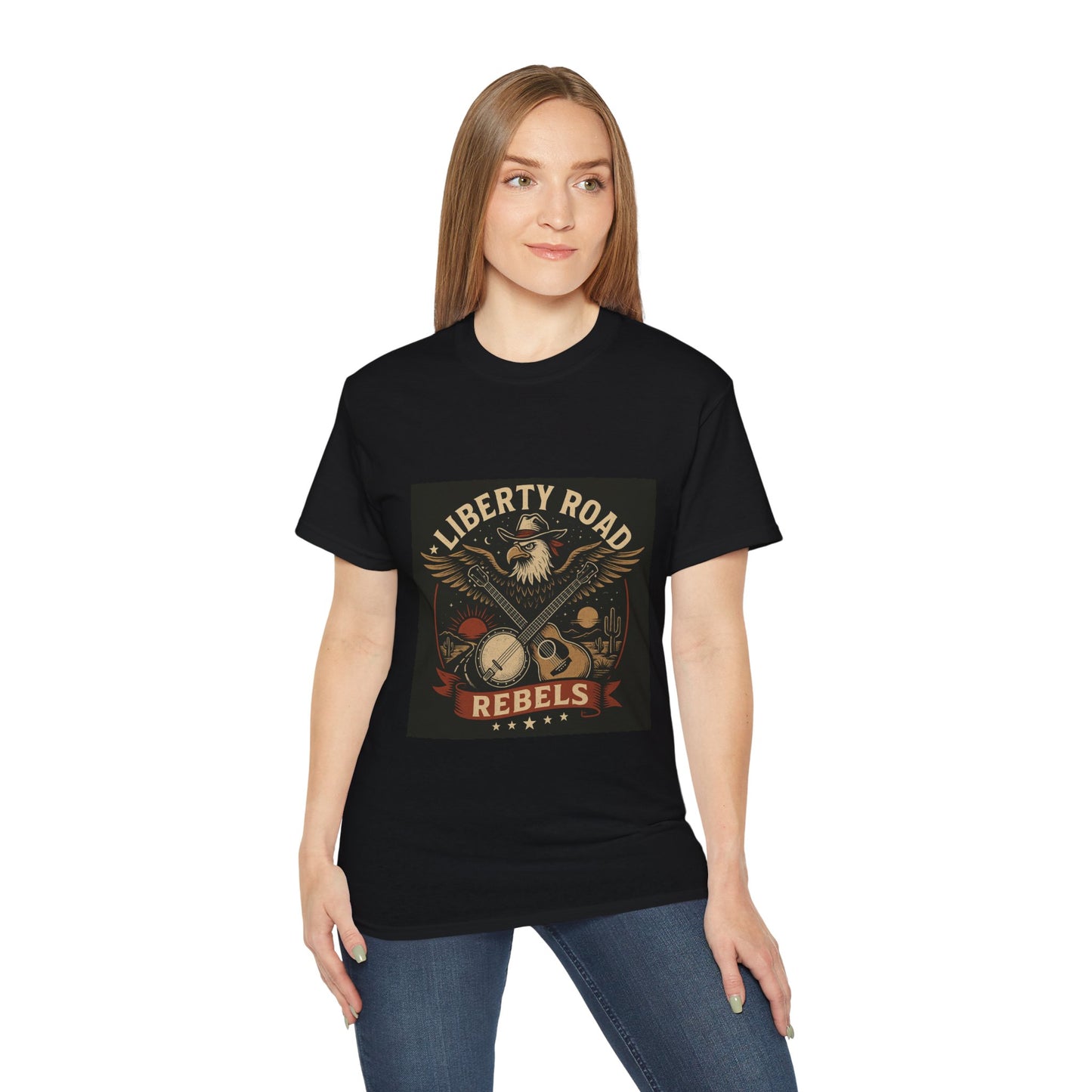 Liberty Road Rebels Vintage Americana Style Unisex Tee T-Shirt