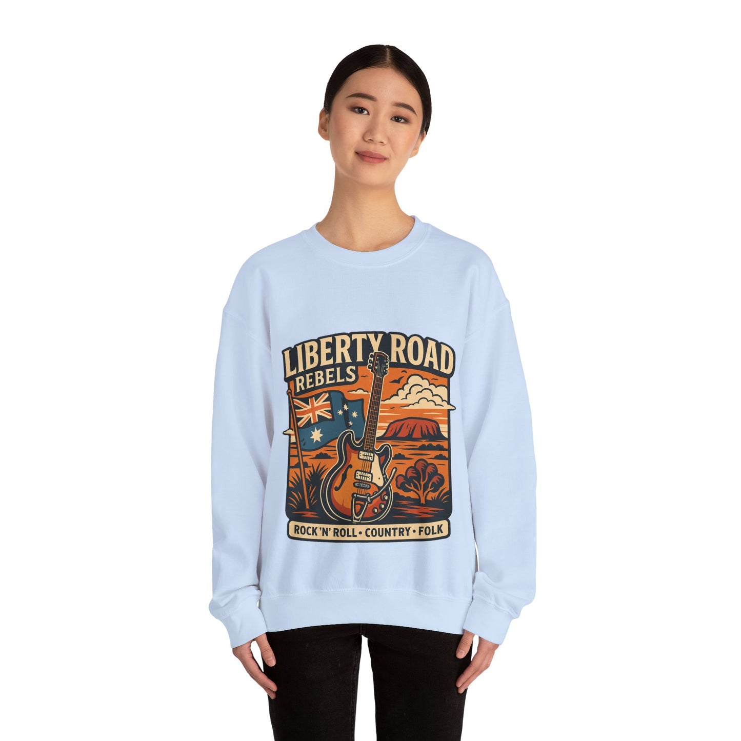 Liberty Road Rebels Australiana Cozy Crewneck Sweatshirt