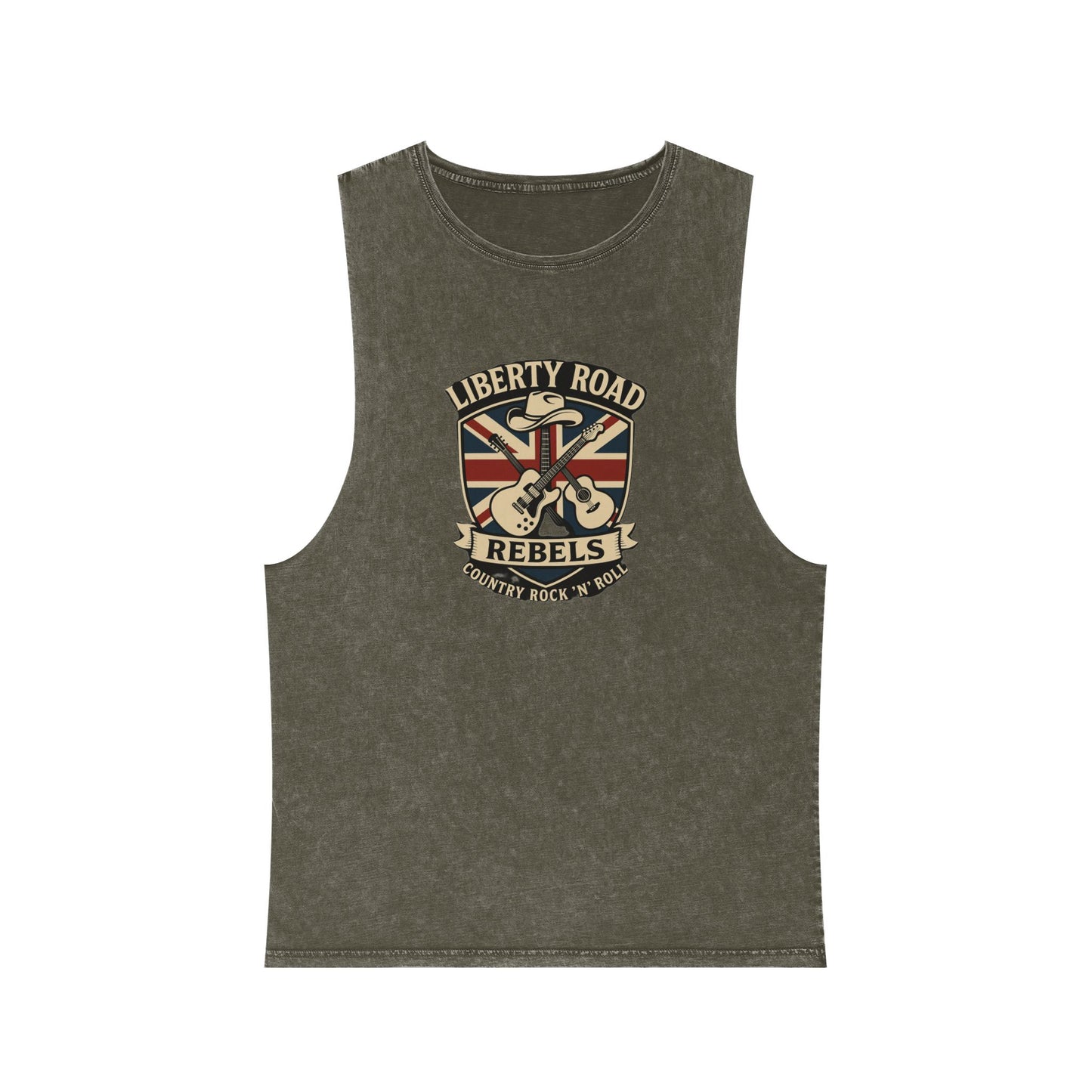 Liberty Road Rebels Britannia Unisex Stonewash Tank Top Singlet