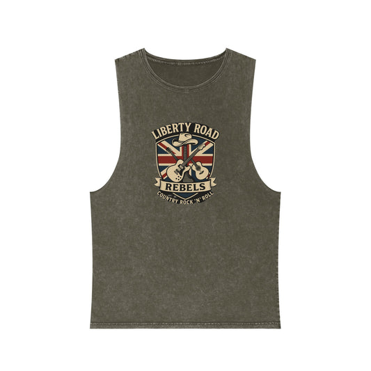 Liberty Road Rebels Britannia Unisex Stonewash Tank Top Singlet