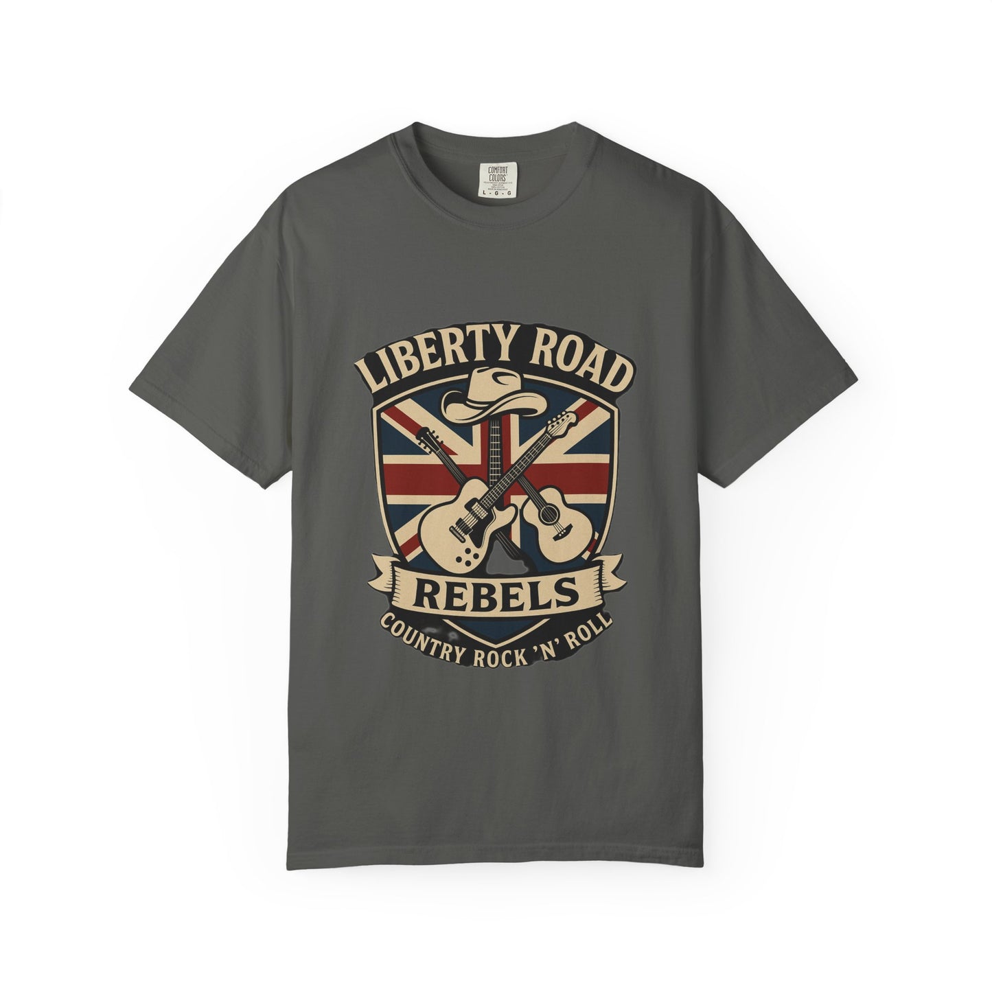 Liberty Road Rebels Britannia Rock 'N' Roll T-Shirt Vintage Style Tee