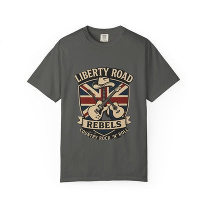 Liberty Road Rebels Britannia Rock 'N' Roll T-Shirt Vintage Style Tee