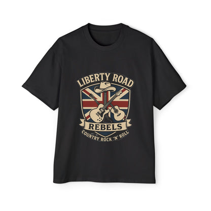 Liberty Road Rebels Britannia Rock n' Roll Oversized Men's Tee T-Shirt