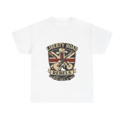 Liberty Road Rebels Britannia Rock 'n' Roll Rebels Tee Unisex Heavy Cotton T-Shirt