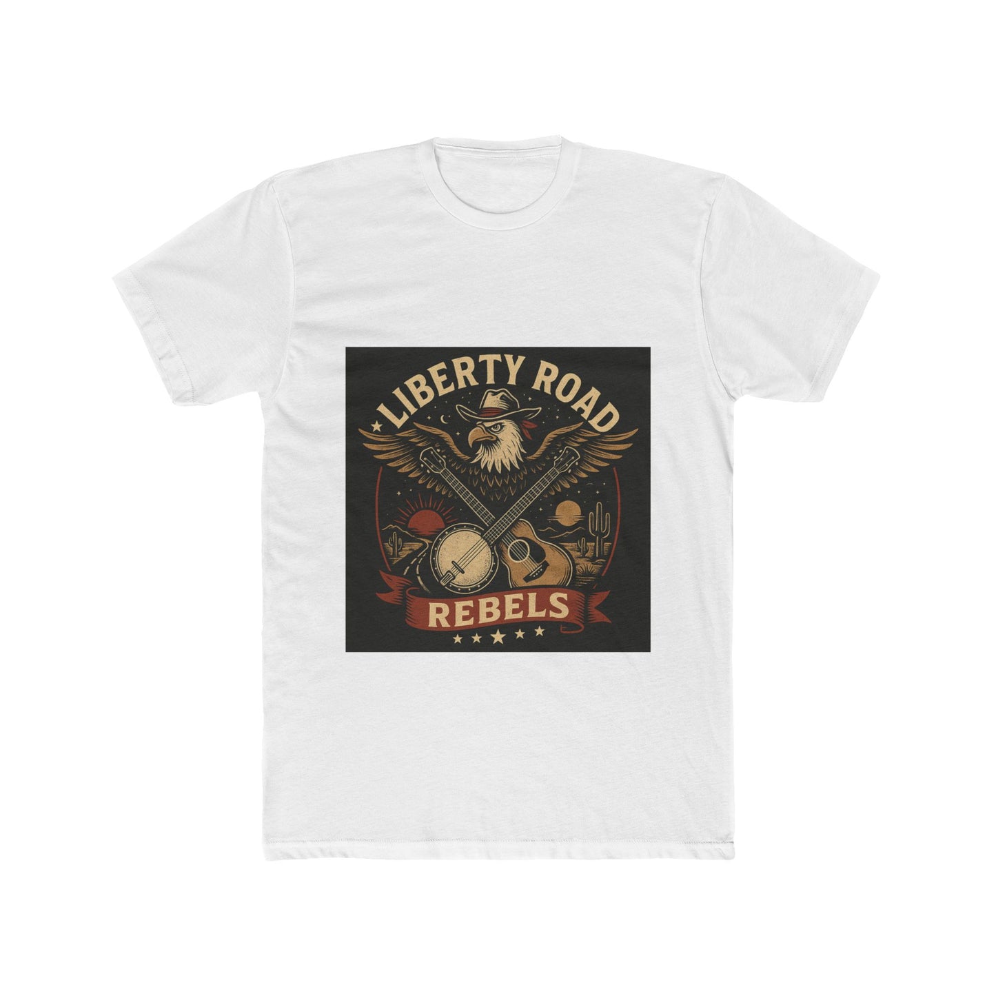 Liberty Road Rebels Vintage Americana Style Unisex Cotton Crew Tee T-Shirt
