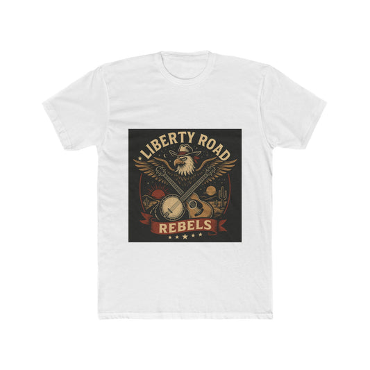 Liberty Road Rebels Vintage Americana Style Unisex Cotton Crew Tee T-Shirt