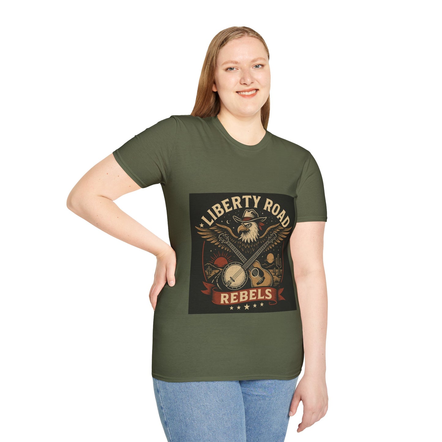 Liberty Road Rebels Vintage Americana Style T-Shirt