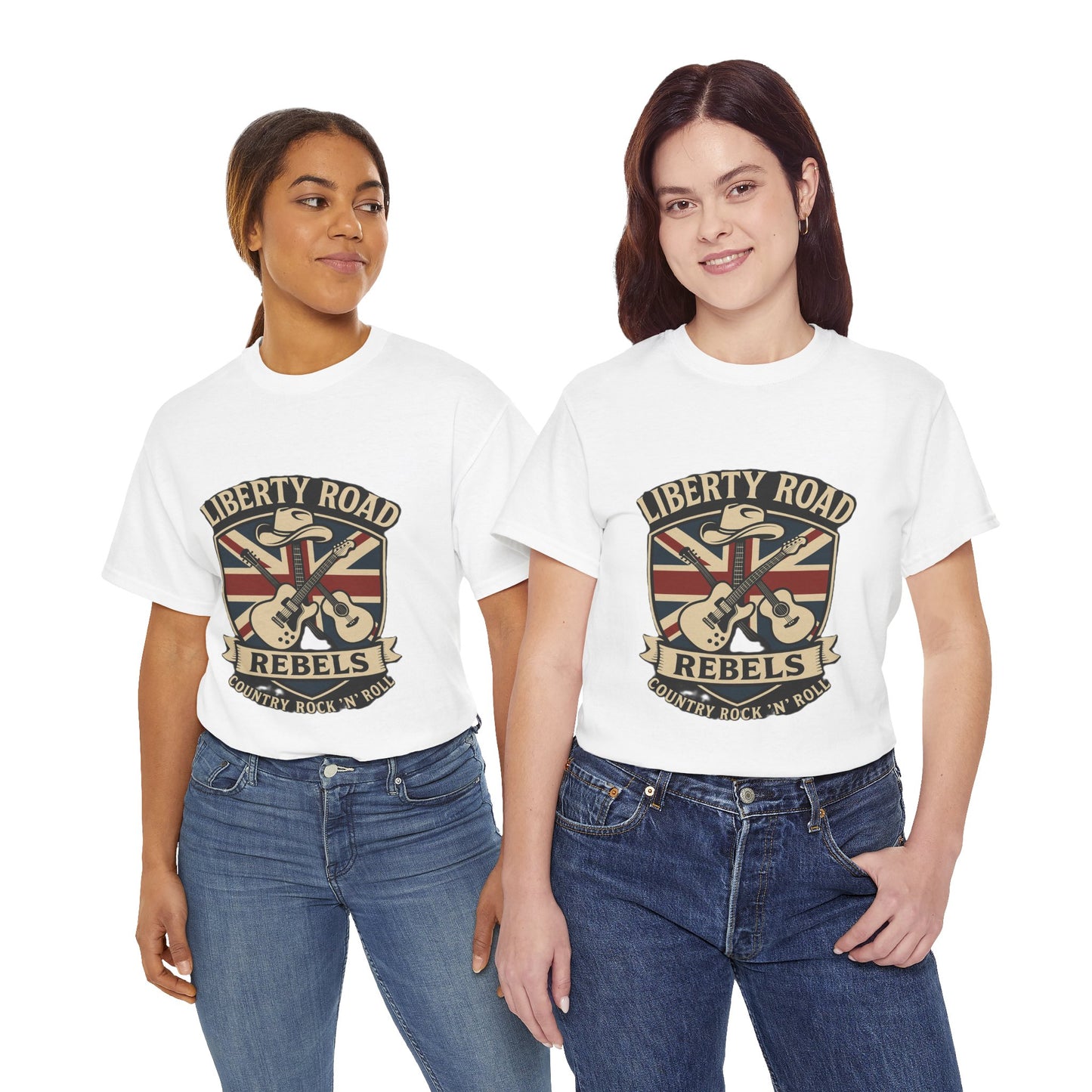 Liberty Road Rebels Britannia Rock 'n' Roll Rebels Tee Unisex Heavy Cotton T-Shirt