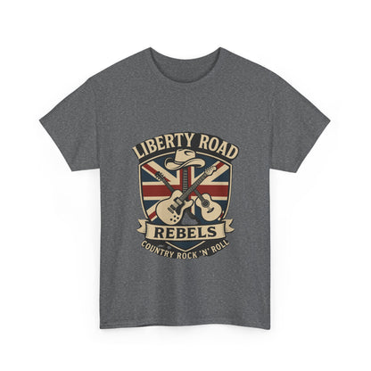 Liberty Road Rebels Britannia Rock 'n' Roll Rebels Tee Unisex Heavy Cotton T-Shirt