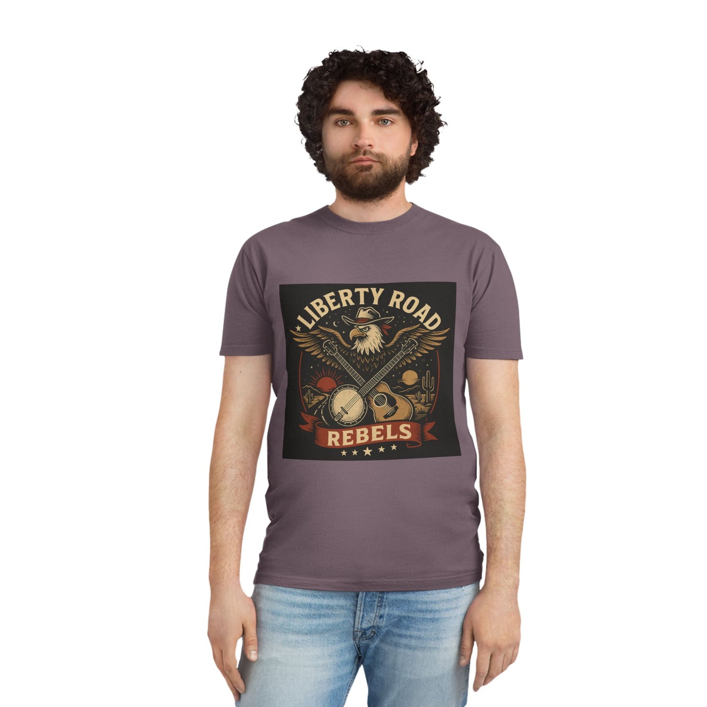 Liberty Road Rebels Vintage Americana Style Unisex Faded Tee T-Shirt