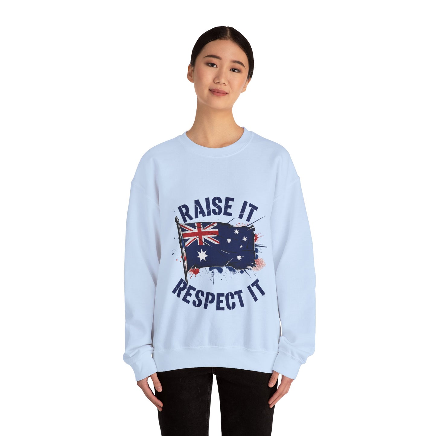 Raise It Respect It Australia Flag UniSex Crewneck Sweatshirt