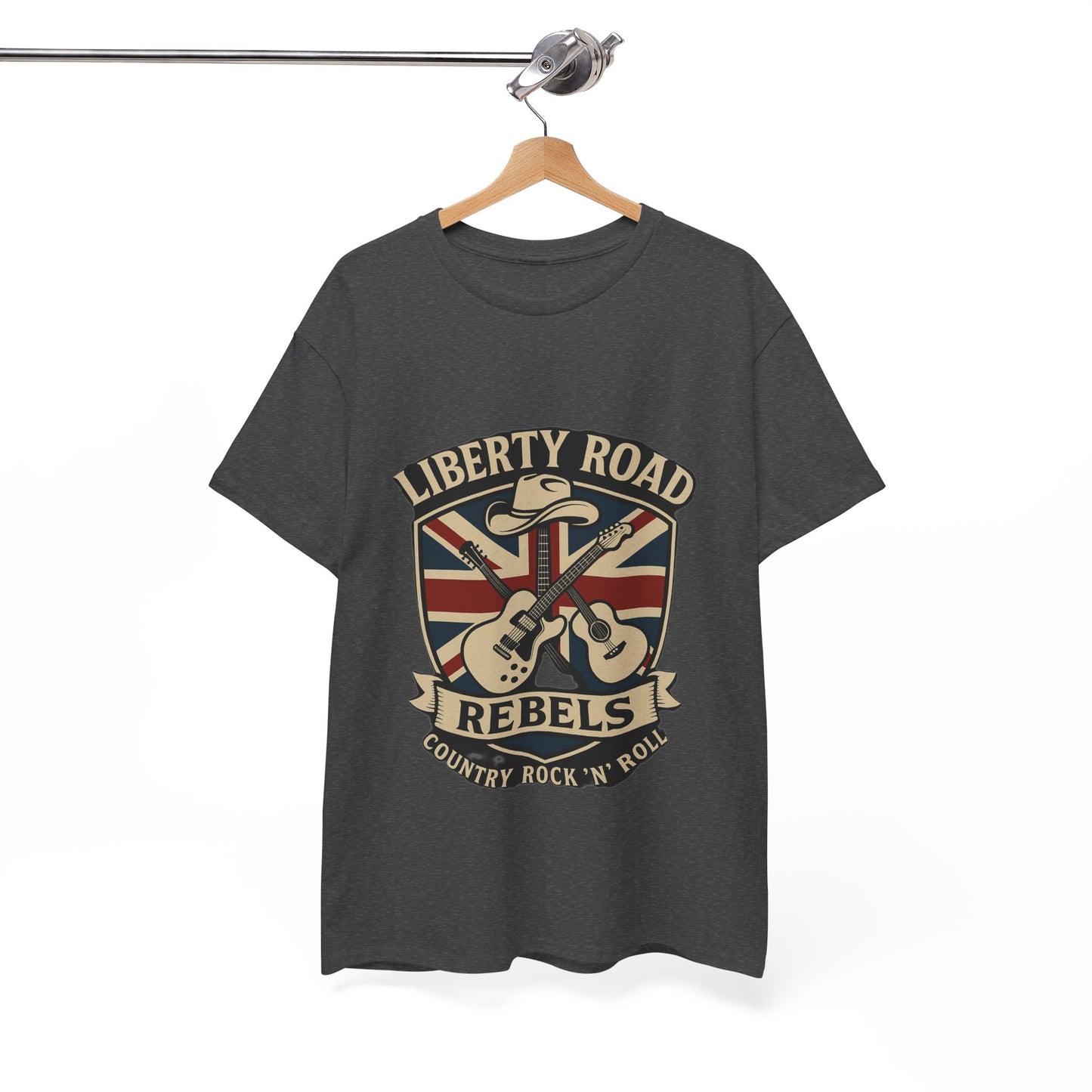 Liberty Road Rebels Britannia Rock 'n' Roll Rebels Tee Unisex Heavy Cotton T-Shirt