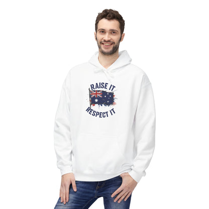 Unisex Raise It Respect It Australian Flag Hoodie