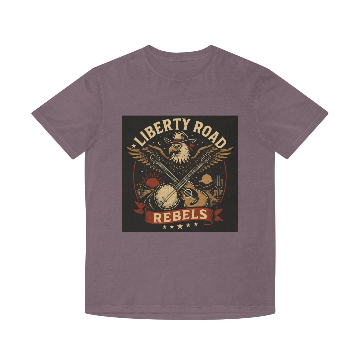 Liberty Road Rebels Vintage Americana Style Unisex Faded Tee T-Shirt