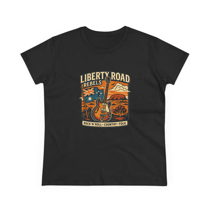 Liberty Road Rebels Vintage Australiana Women's Midweight Cotton T-Shirt