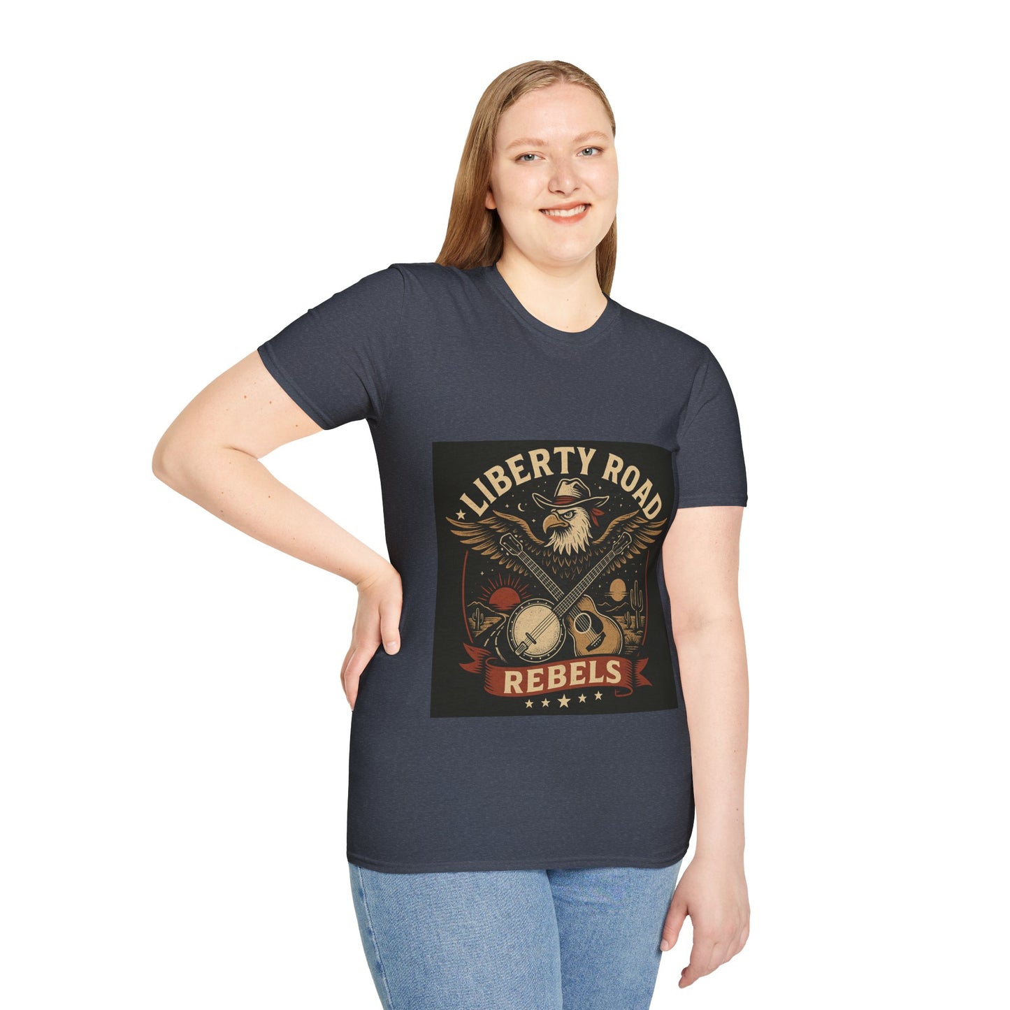 Liberty Road Rebels Vintage Americana Style T-Shirt