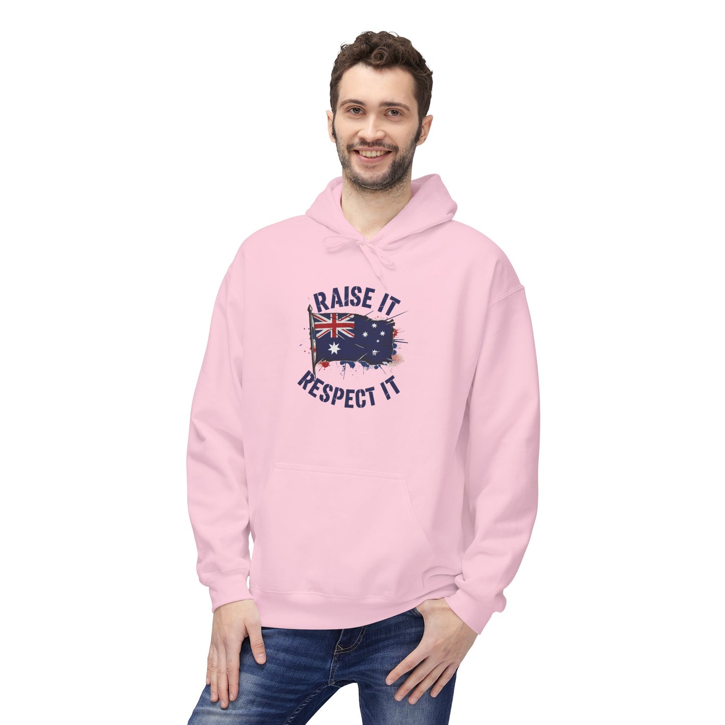 Unisex Raise It Respect It Australian Flag Hoodie