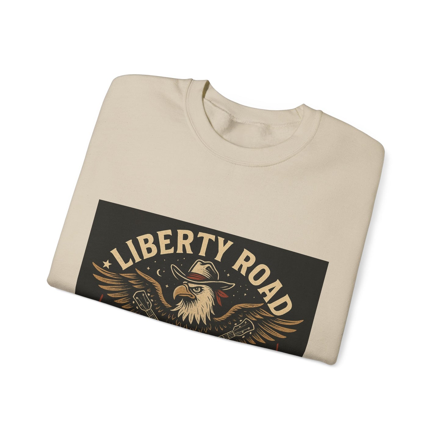 Liberty Road Rebels Vintage Americana Style Crewneck Sweatshirt