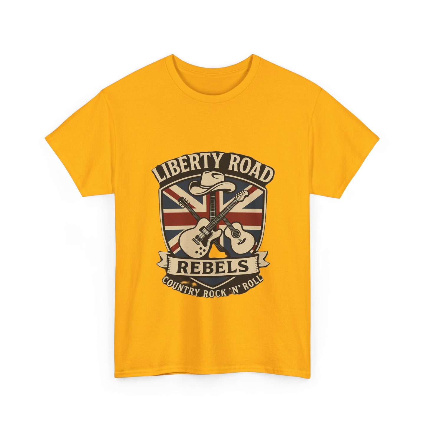 Liberty Road Rebels Britannia Rock 'n' Roll Rebels Tee Unisex Heavy Cotton T-Shirt