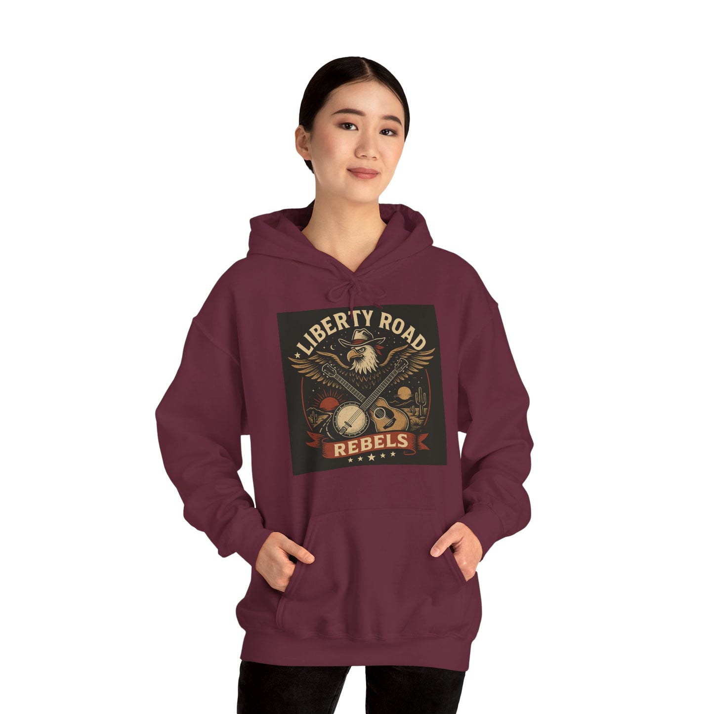 Liberty Road Rebels Vintage Americana Style Sweatshirt Unisex Hoodie