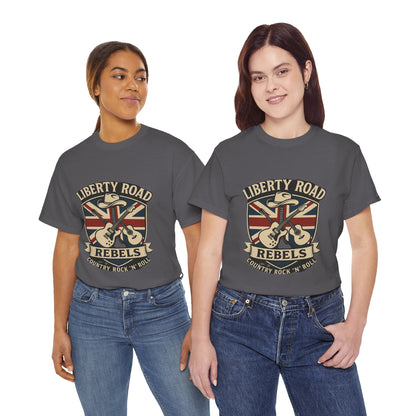Liberty Road Rebels Britannia Rock 'n' Roll Rebels Tee Unisex Heavy Cotton T-Shirt