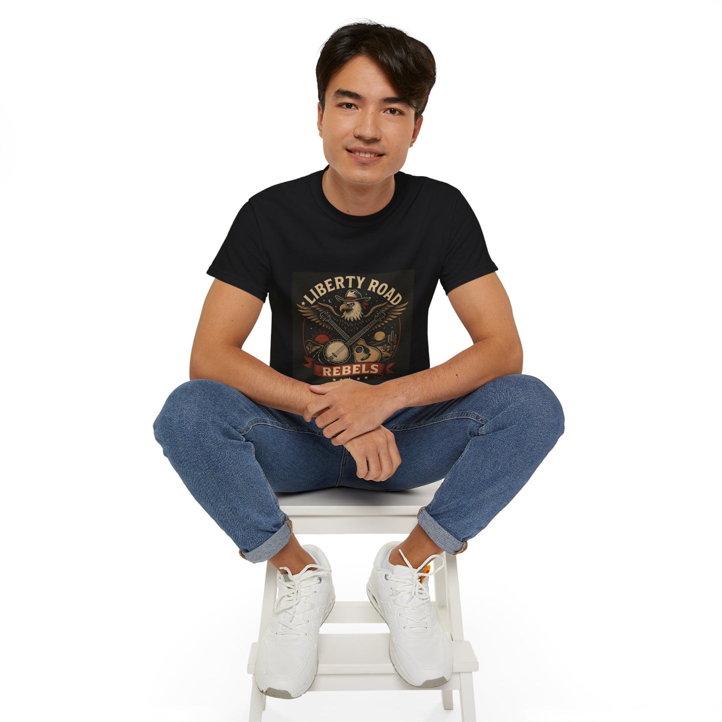 Liberty Road Rebels Vintage Americana Style Unisex Tee T-Shirt