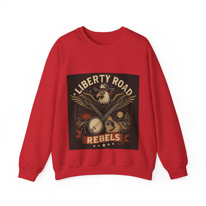 Liberty Road Rebels Vintage Americana Style Crewneck Sweatshirt