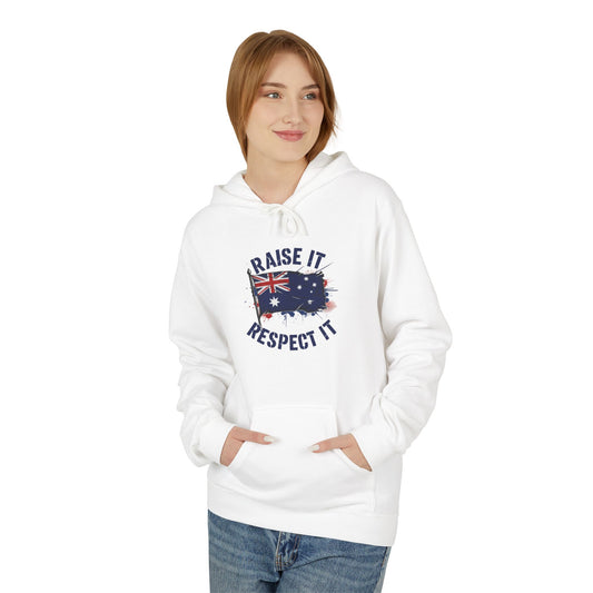 Unisex Raise It Respect It Australian Flag Hoodie