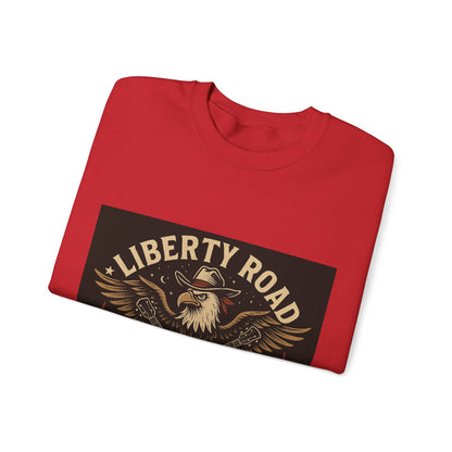 Liberty Road Rebels Vintage Americana Style Crewneck Sweatshirt