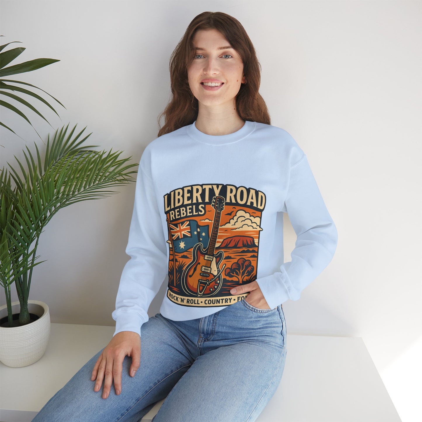Liberty Road Rebels Australiana Cozy Crewneck Sweatshirt
