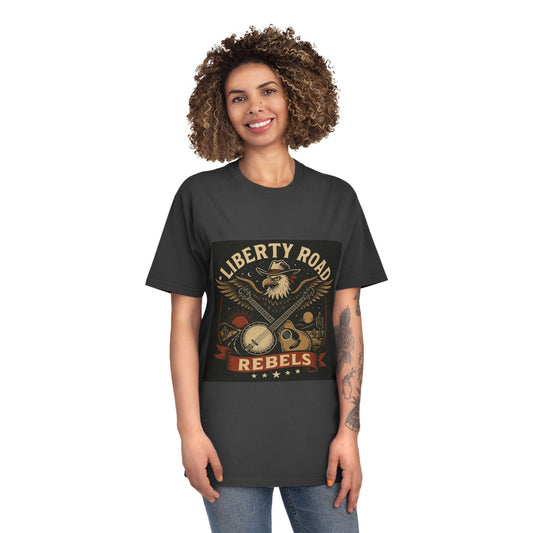 Liberty Road Rebels Vintage Americana Style Unisex Faded Tee T-Shirt
