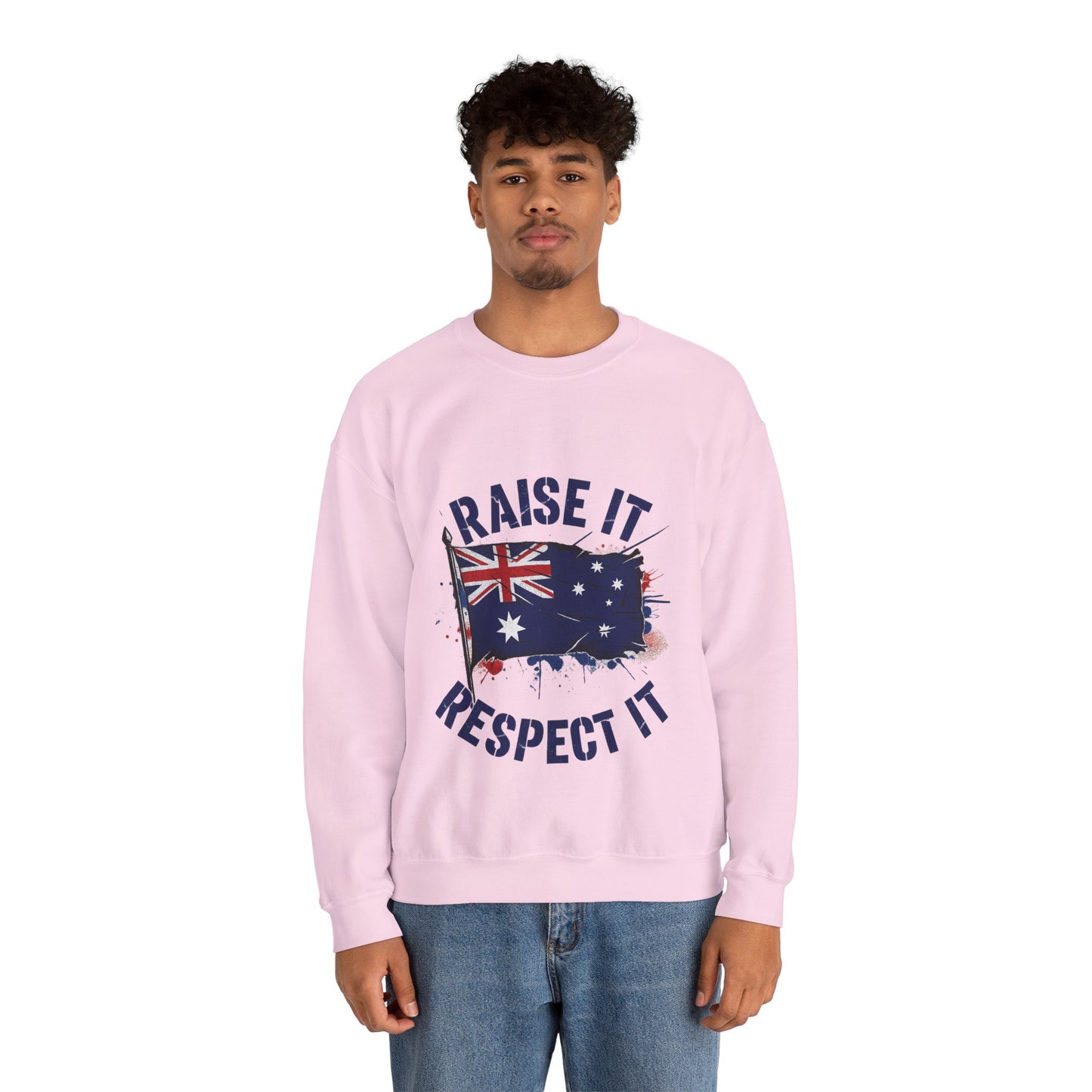 Raise It Respect It Australia Flag UniSex Crewneck Sweatshirt