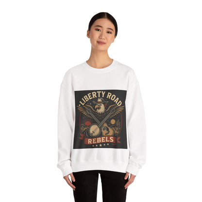 Liberty Road Rebels Vintage Americana Style Crewneck Sweatshirt